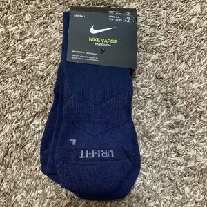 Nike NWT vapor knee high baseball socks blue woman size 4-6 (2 pairs)